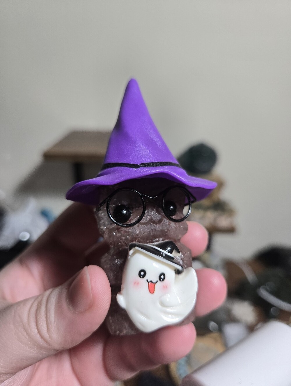 Strawberry Quartz Witch Ghost Crystal Hedgie Buddy